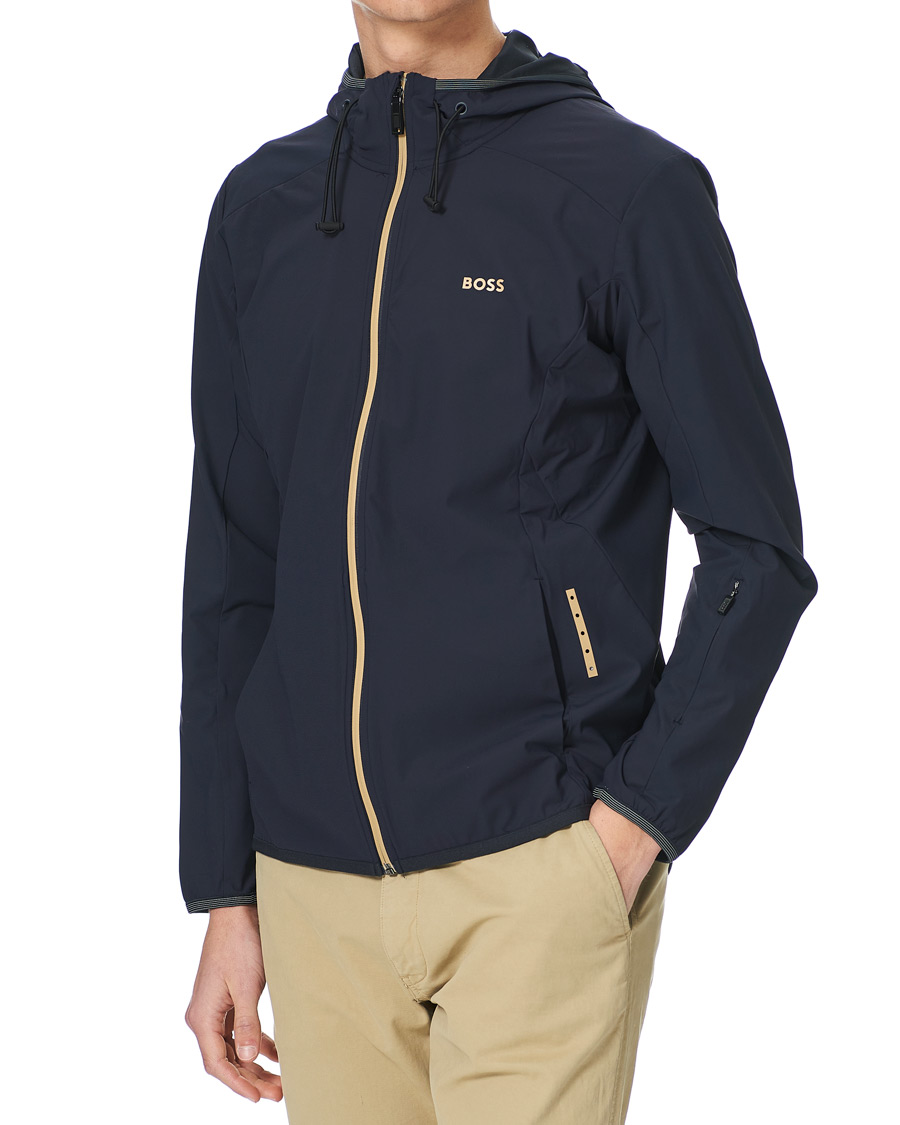 Herr | Tröjor | BOSS GREEN | BOSS Athleisure Swoven Zip Jacket Dark Blue