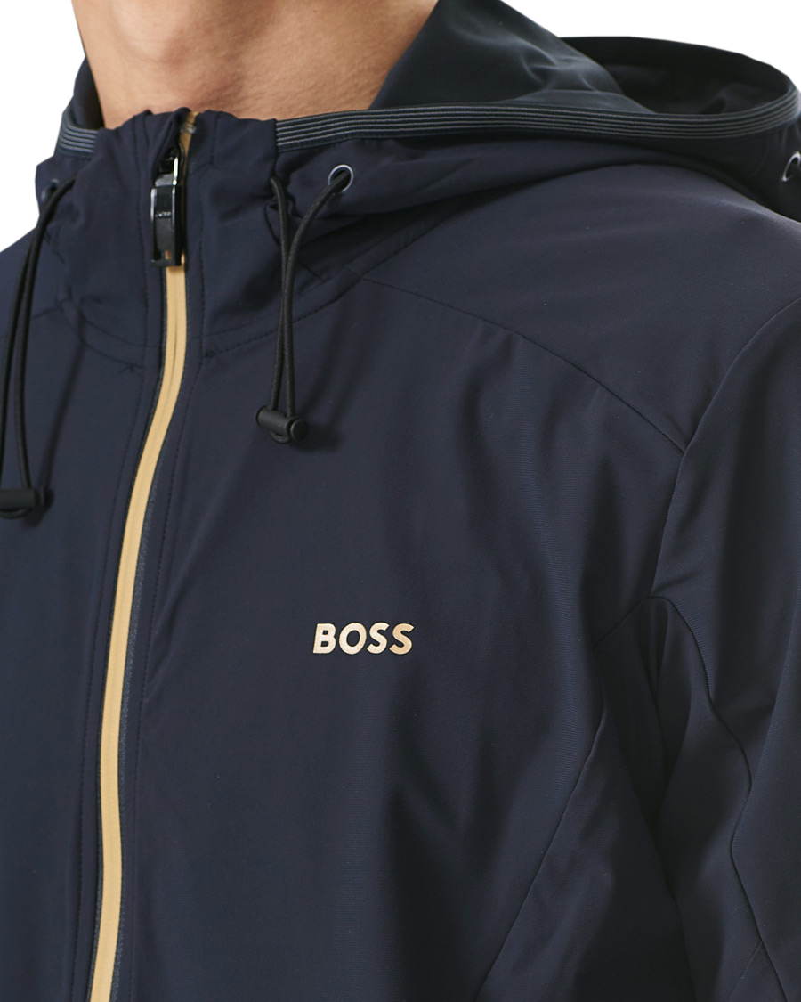 Herr | Tröjor | BOSS GREEN | BOSS Athleisure Swoven Zip Jacket Dark Blue