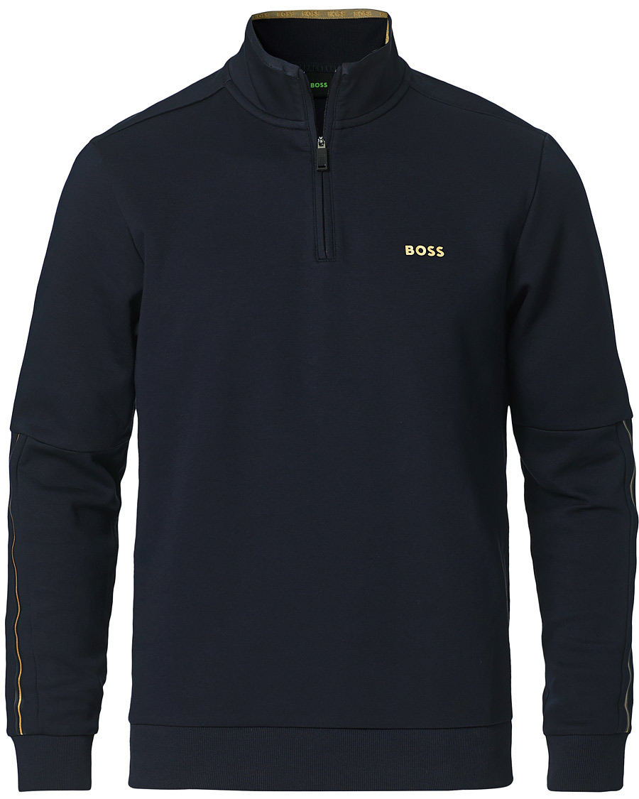 Herr | Tröjor | BOSS GREEN | BOSS Athleisure Sweat Half Zip Dark Blue