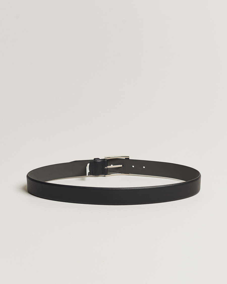 Herr | BOSS | BOSS | Barnabie Leather Belt 3,5 cm Black