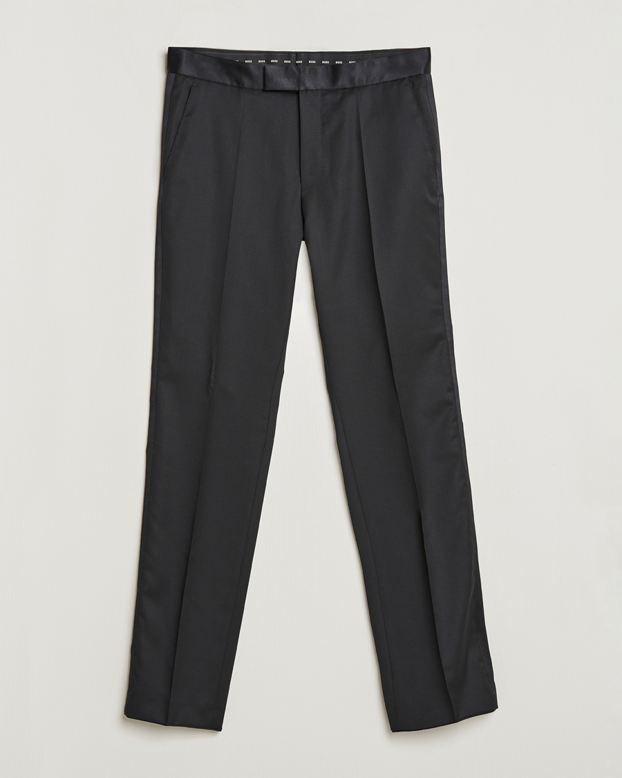 Herr | Byxor | BOSS BLACK | Lenon Tuxedo Trousers Black