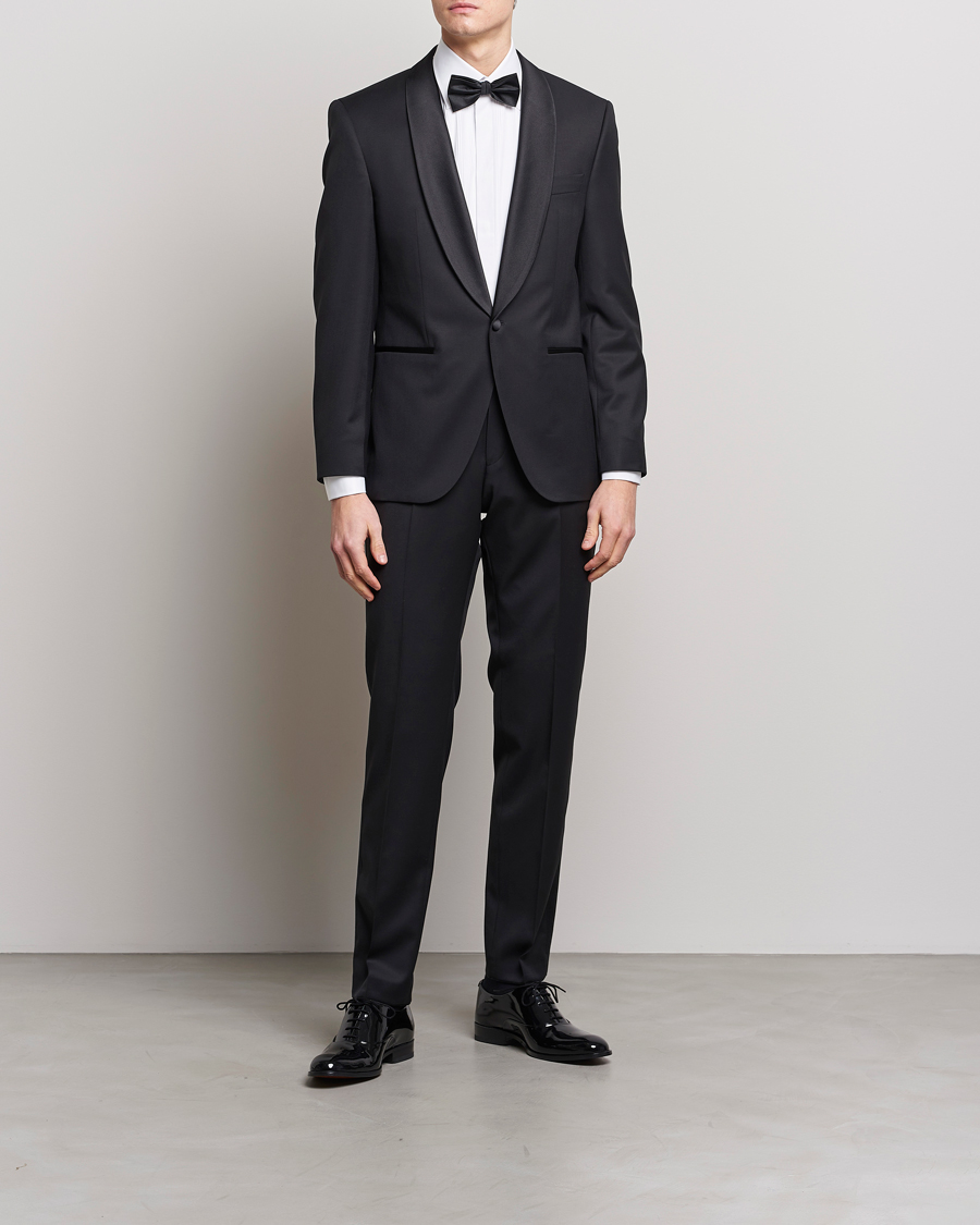 Herr | Byxor | BOSS BLACK | Lenon Tuxedo Trousers Black