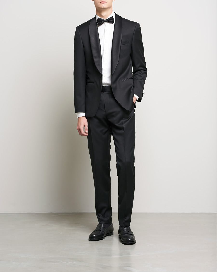 Herr | Byxor | BOSS BLACK | Genius Tuxedo Trousers Black