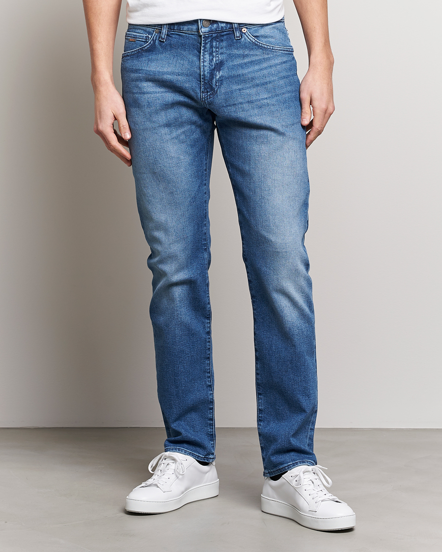 Herr | Jeans | BOSS Casual | Maine Regular Fit Stretch Jeans Bright Blue