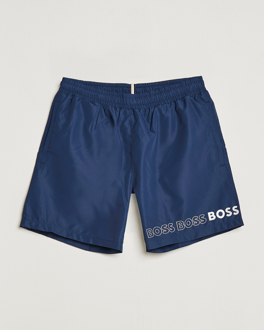 Herr | Badbyxor | BOSS BLACK | Dolphin Swimshorts Navy