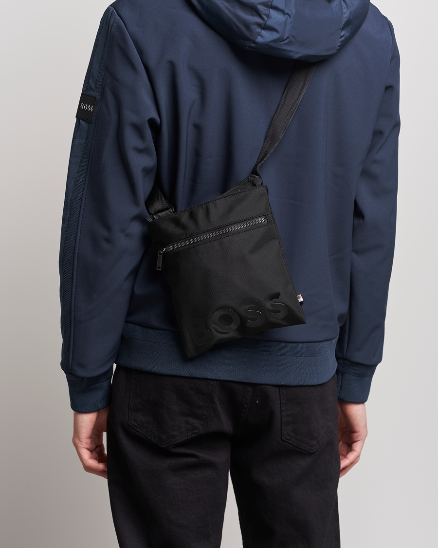 Herr | Axelremsväskor | BOSS | Catch Zip Shoulder Bag Black