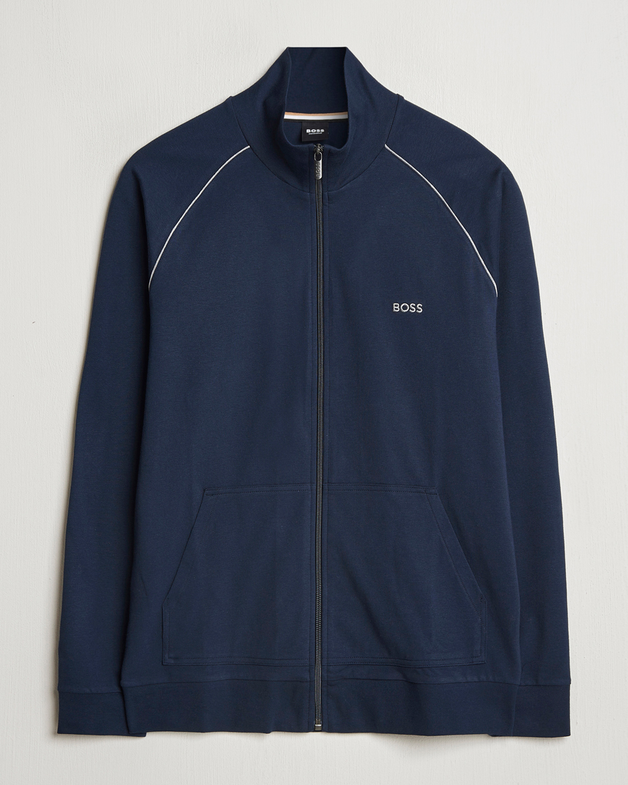 Herr | Tröjor | BOSS BLACK | Mix & Match Full Zip Jacket Dark Blue