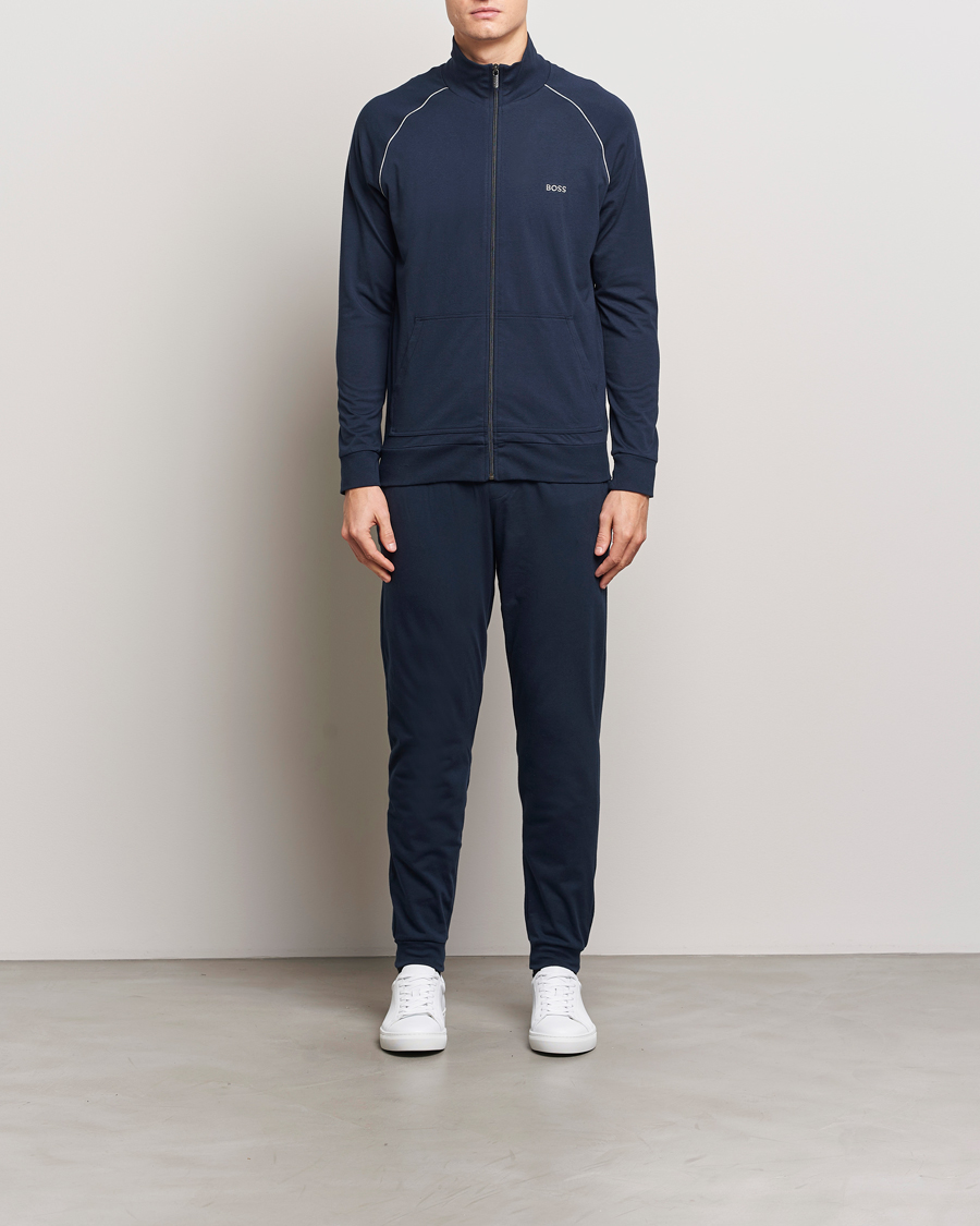 Herr | Tröjor | BOSS BLACK | Mix & Match Full Zip Jacket Dark Blue