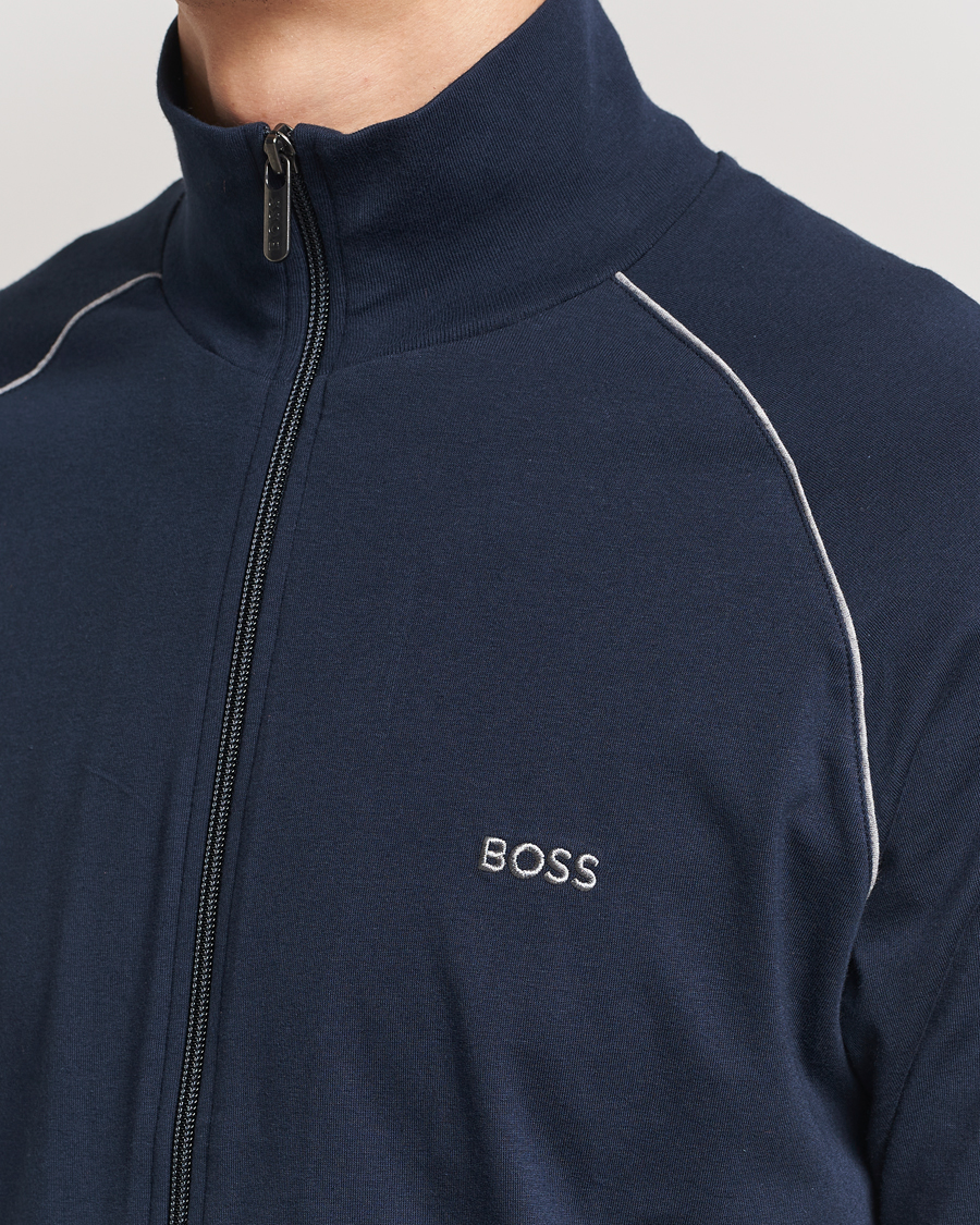 Herr | Tröjor | BOSS BLACK | Mix & Match Full Zip Jacket Dark Blue