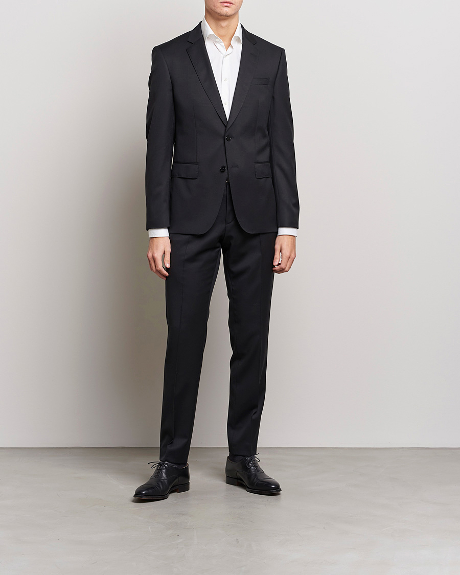 Herr | Kavajer | BOSS BLACK | Huge Slim Fit Wool Blazer Black
