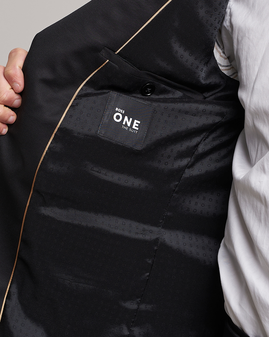 Herr | Kavajer | BOSS BLACK | Huge Slim Fit Wool Blazer Black
