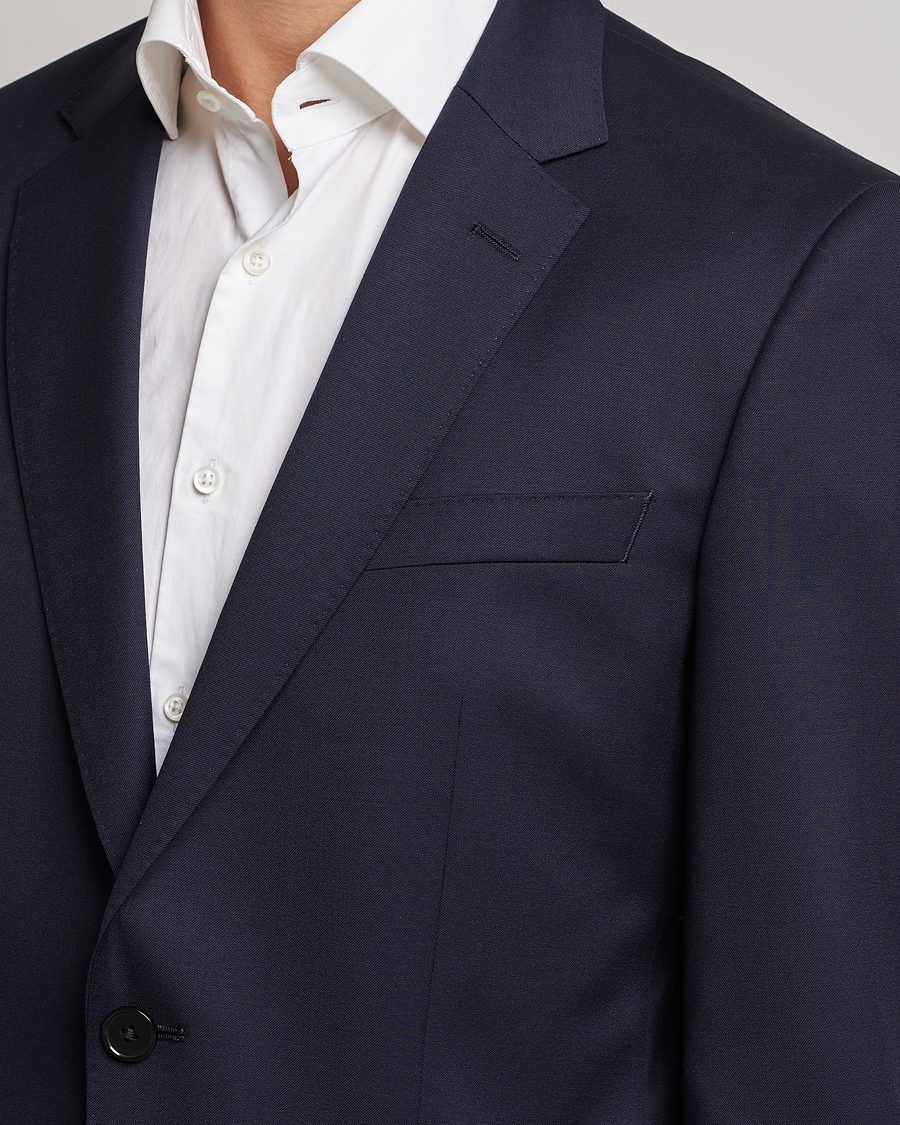 Herr | Kavajer | BOSS BLACK | Huge Slim Fit Wool Blazer Dark Blue