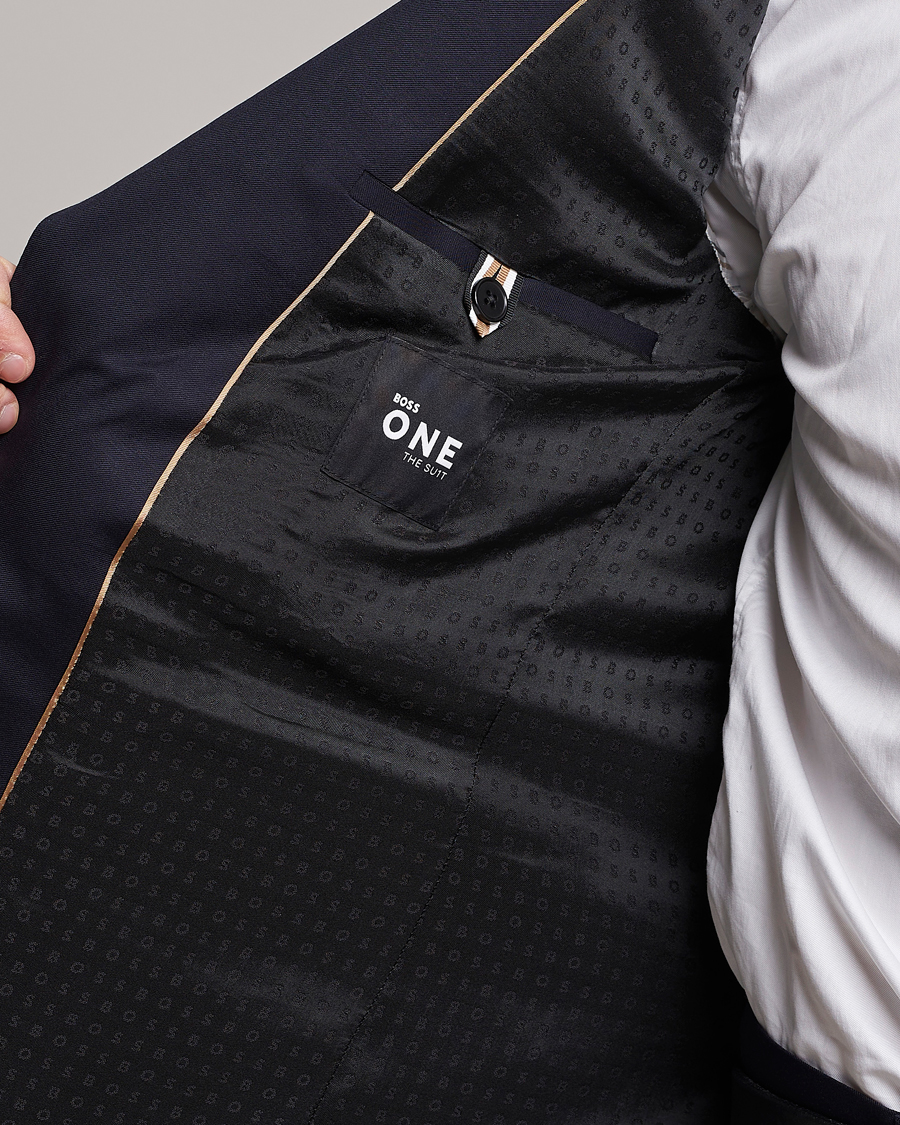 Herr | Kavajer | BOSS BLACK | Huge Slim Fit Wool Blazer Dark Blue