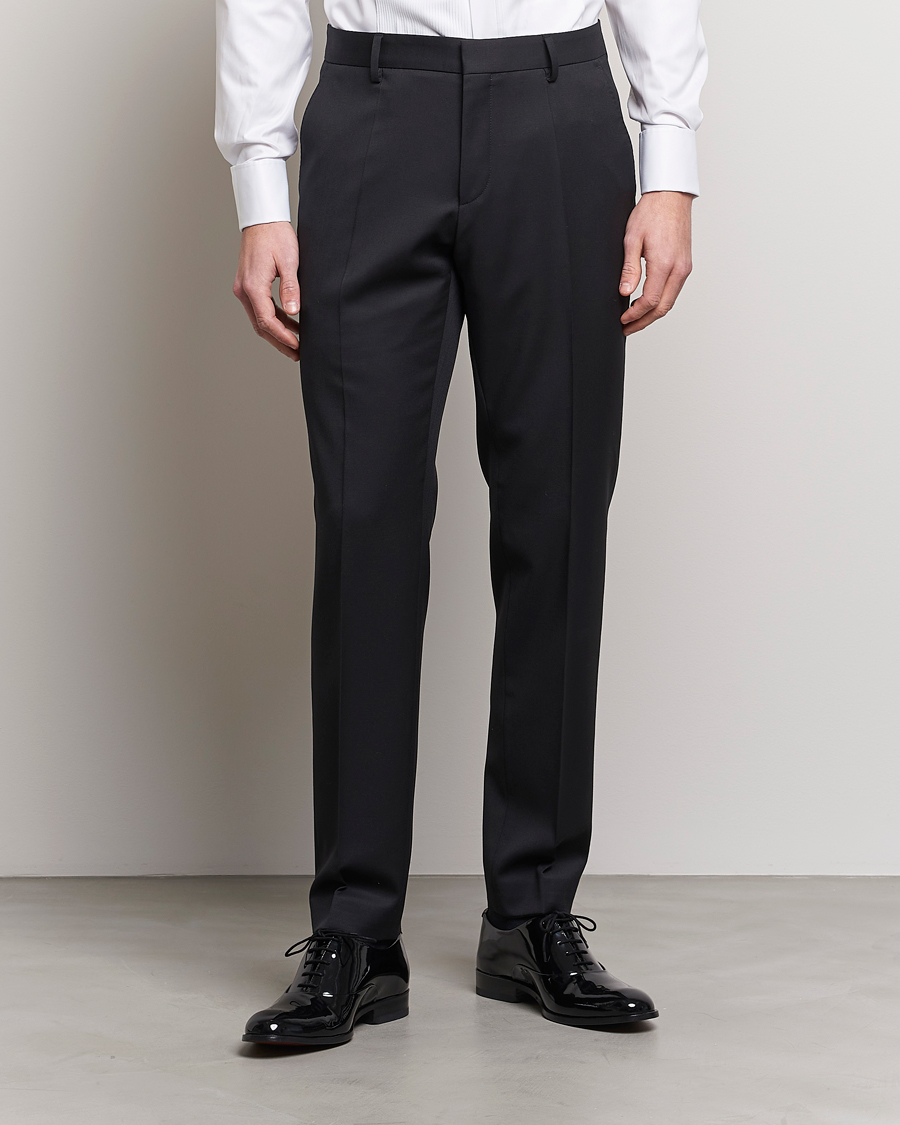 Herr | BOSS | BOSS | Genius Slim Fit Wool Trousers Black