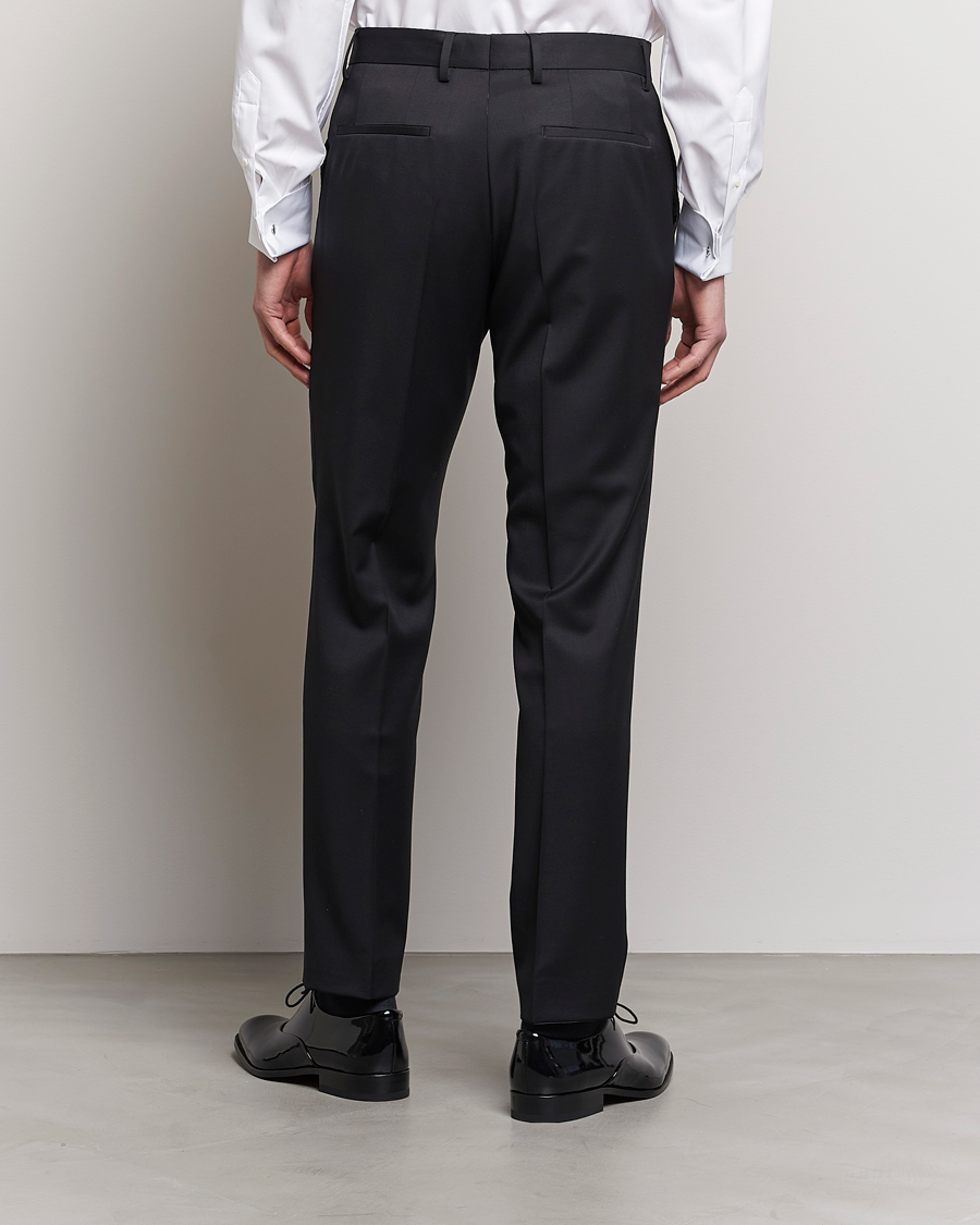 Herr | Byxor | BOSS BLACK | Genius Slim Fit Wool Trousers Black