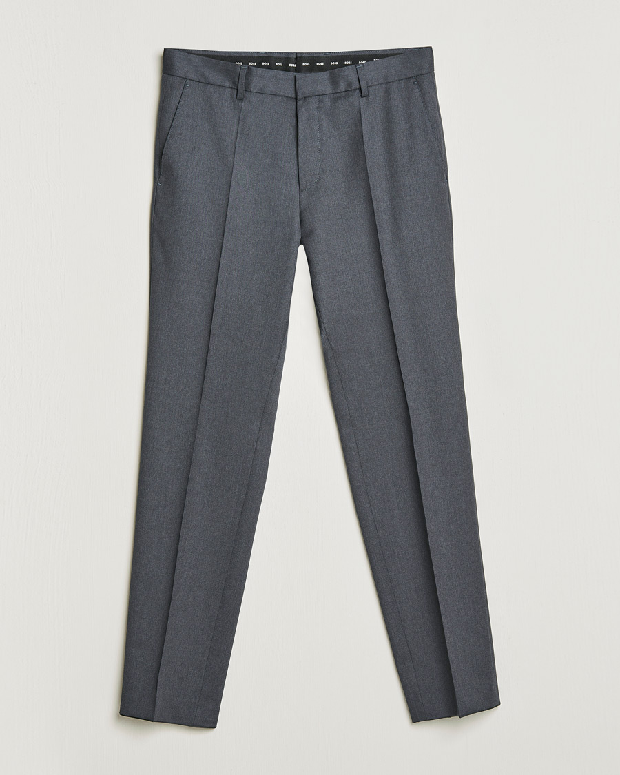 Herr |  | BOSS BLACK | Genius Slim Fit Wool Trousers Dark Grey