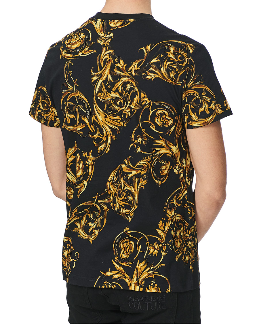Herr | T-Shirts | Versace Jeans Couture | Garland Print T-Shirt Black