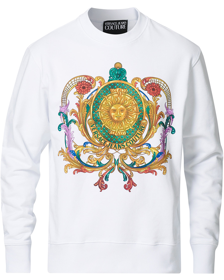 Herr | Tröjor | Versace Jeans Couture | Baroque Print Sweatshirt White