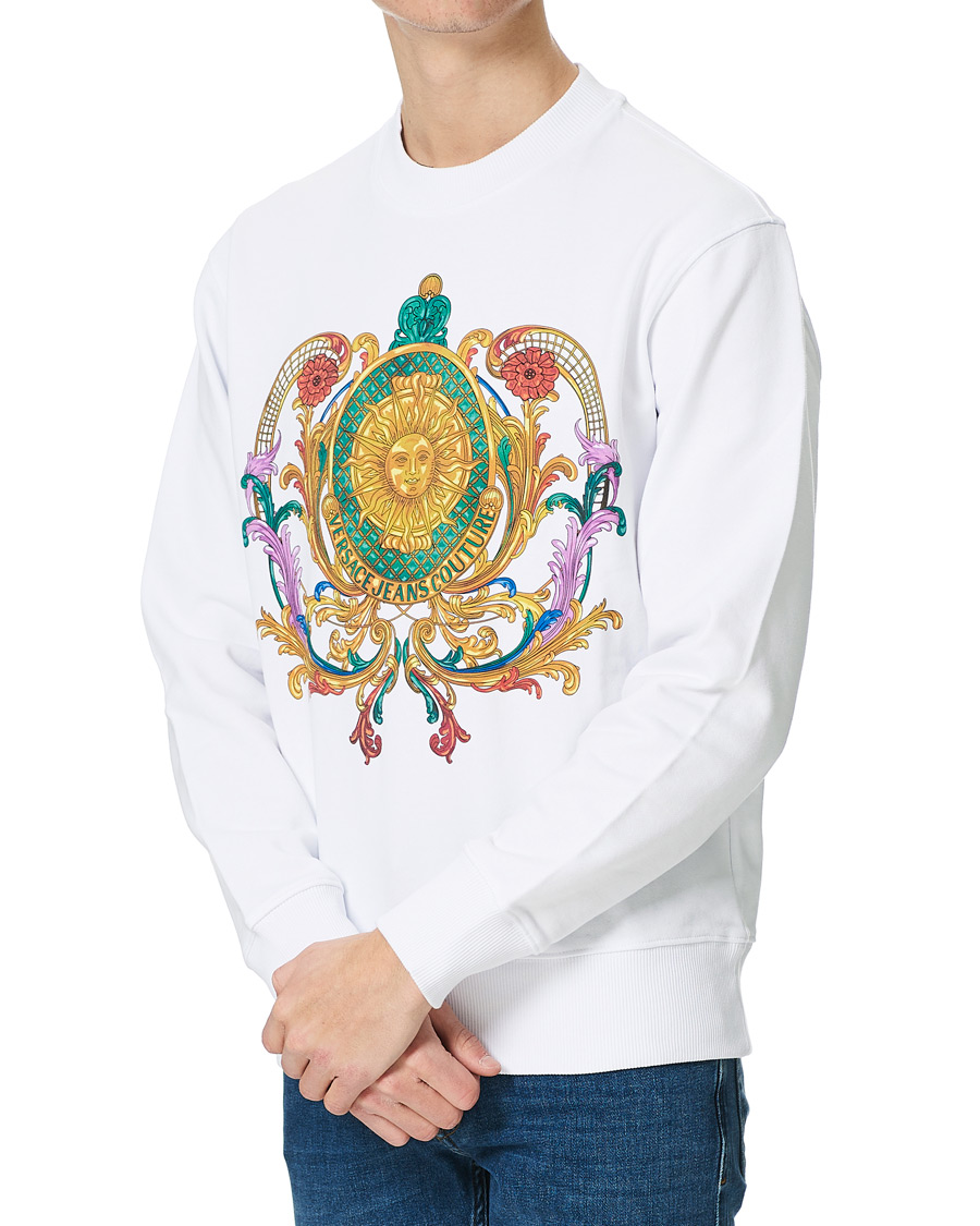 Herr | Tröjor | Versace Jeans Couture | Baroque Print Sweatshirt White