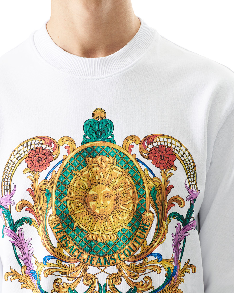 Herr | Tröjor | Versace Jeans Couture | Baroque Print Sweatshirt White