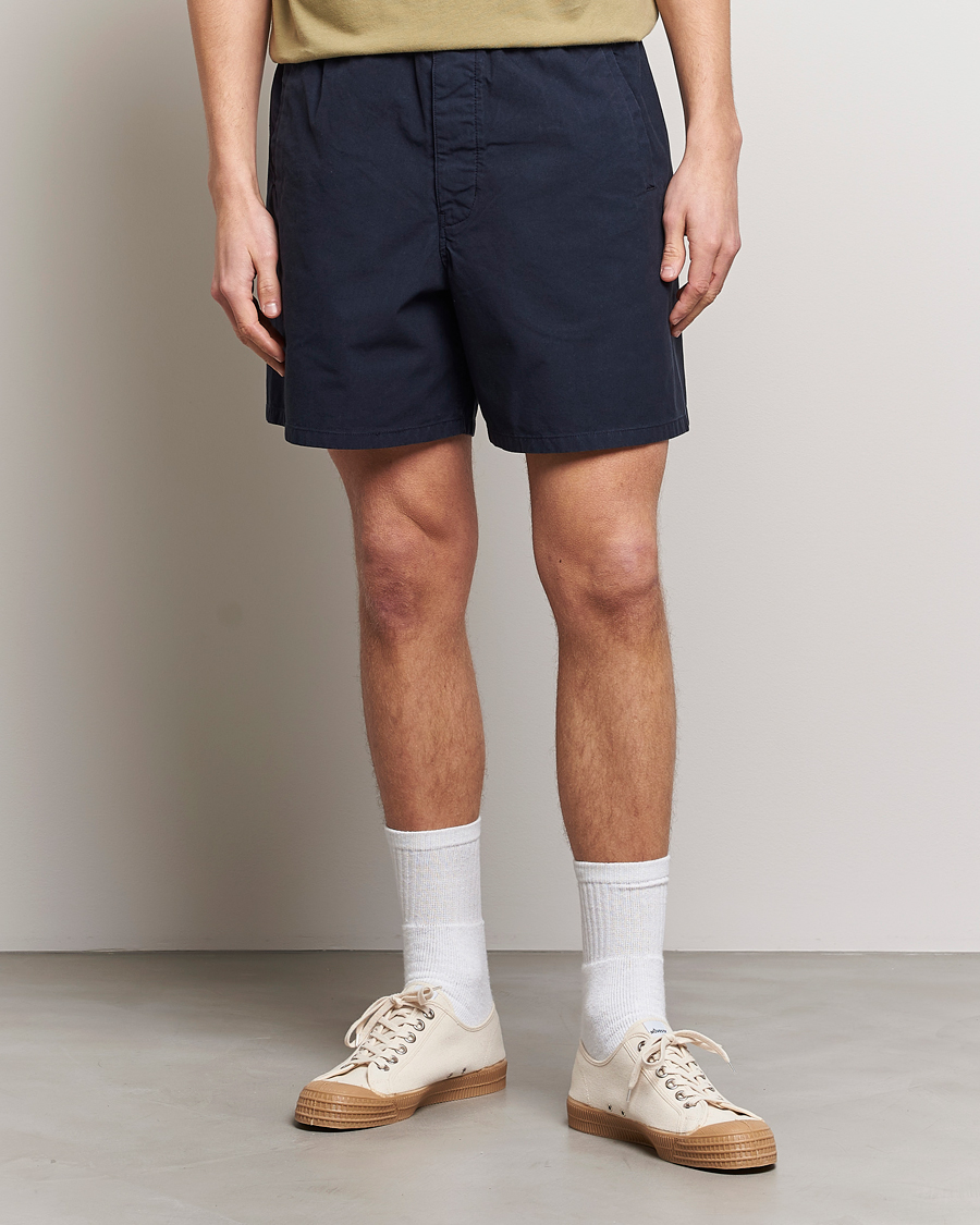 Herr | Chinosshorts | Barbour White Label | Dillon Cotton Drawstring Shorts Navy