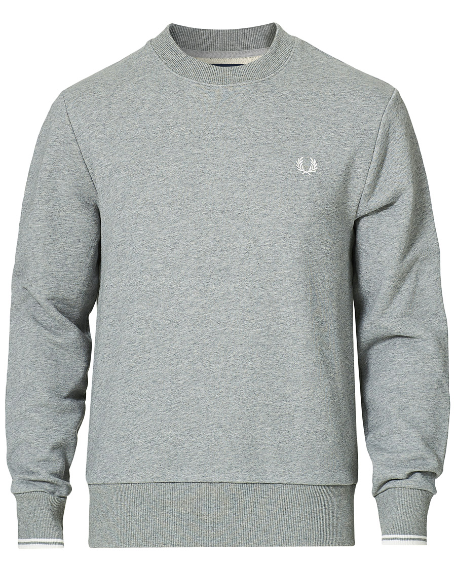 Herr | Tröjor | Fred Perry | Crew Neck Sweatshirt Grey Melange