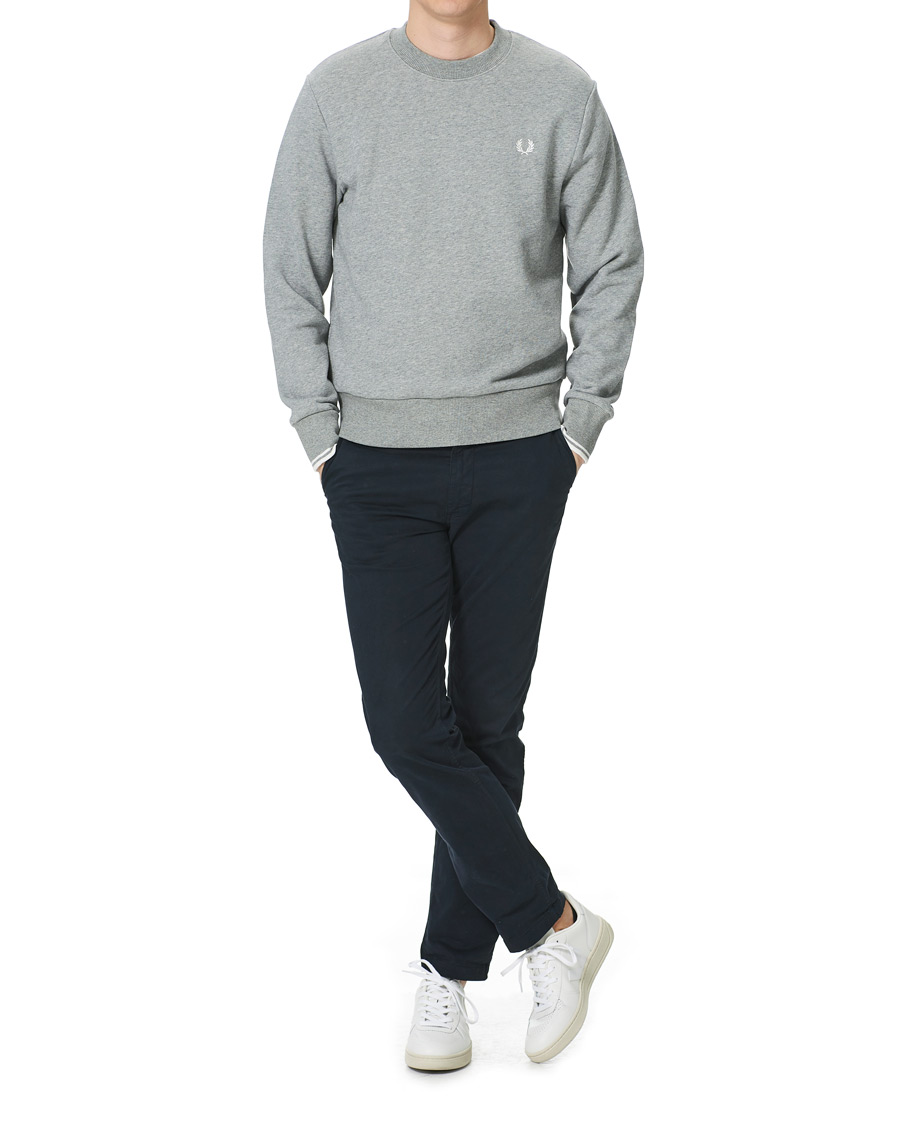 Herr | Tröjor | Fred Perry | Crew Neck Sweatshirt Grey Melange