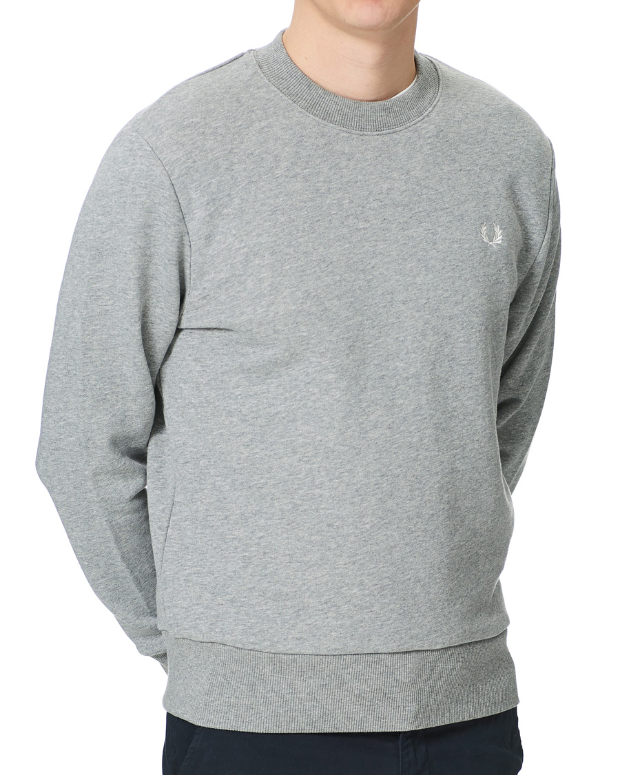 Herr | Tröjor | Fred Perry | Crew Neck Sweatshirt Grey Melange