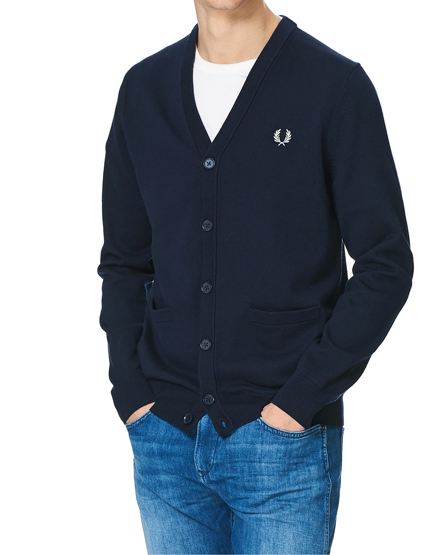 Herr | Tröjor | Fred Perry | Classic Cardigan Navy