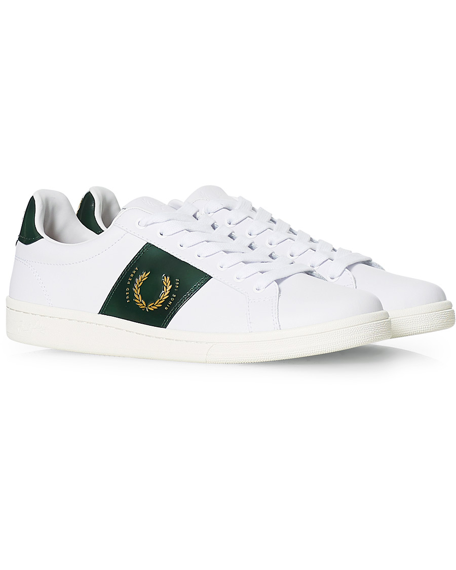 Herr | Fred Perry B721 Leather Branded Sneaker White | Fred Perry | B721 Leather Branded Sneaker White