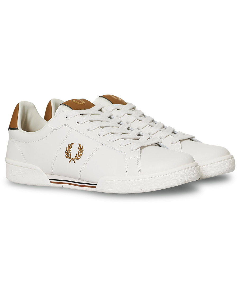 Herr | Fred Perry B722 Leather Sneaker Porcelain | Fred Perry | B722 Leather Sneaker Porcelain