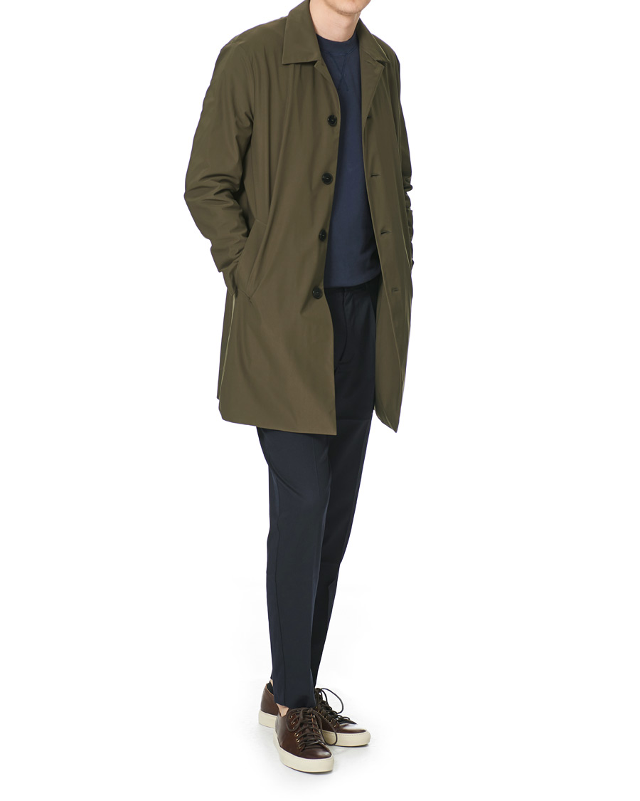 Herr | Jackor | Harris Wharf London | Light Technic Mac Coat Moss Green