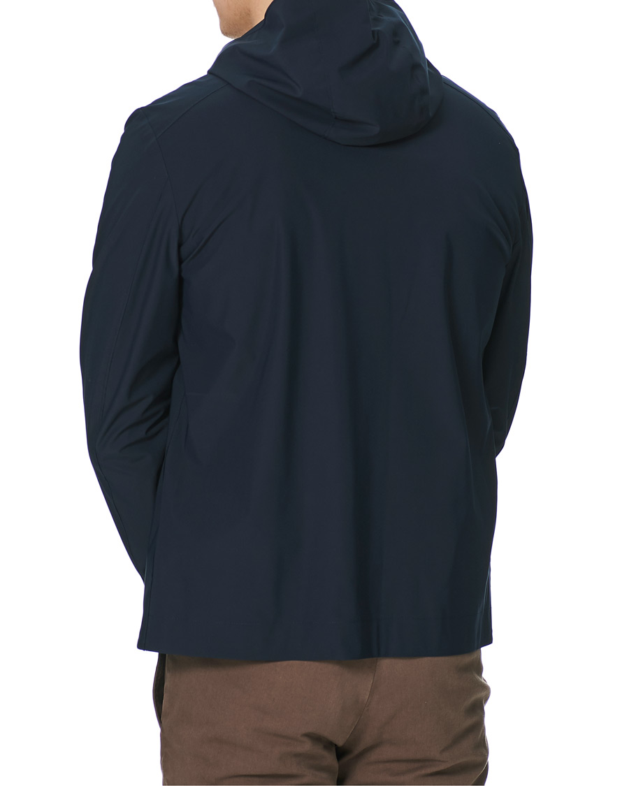 Herr | Jackor | Harris Wharf London | Light Technic Hooded Jacket Dark Blue
