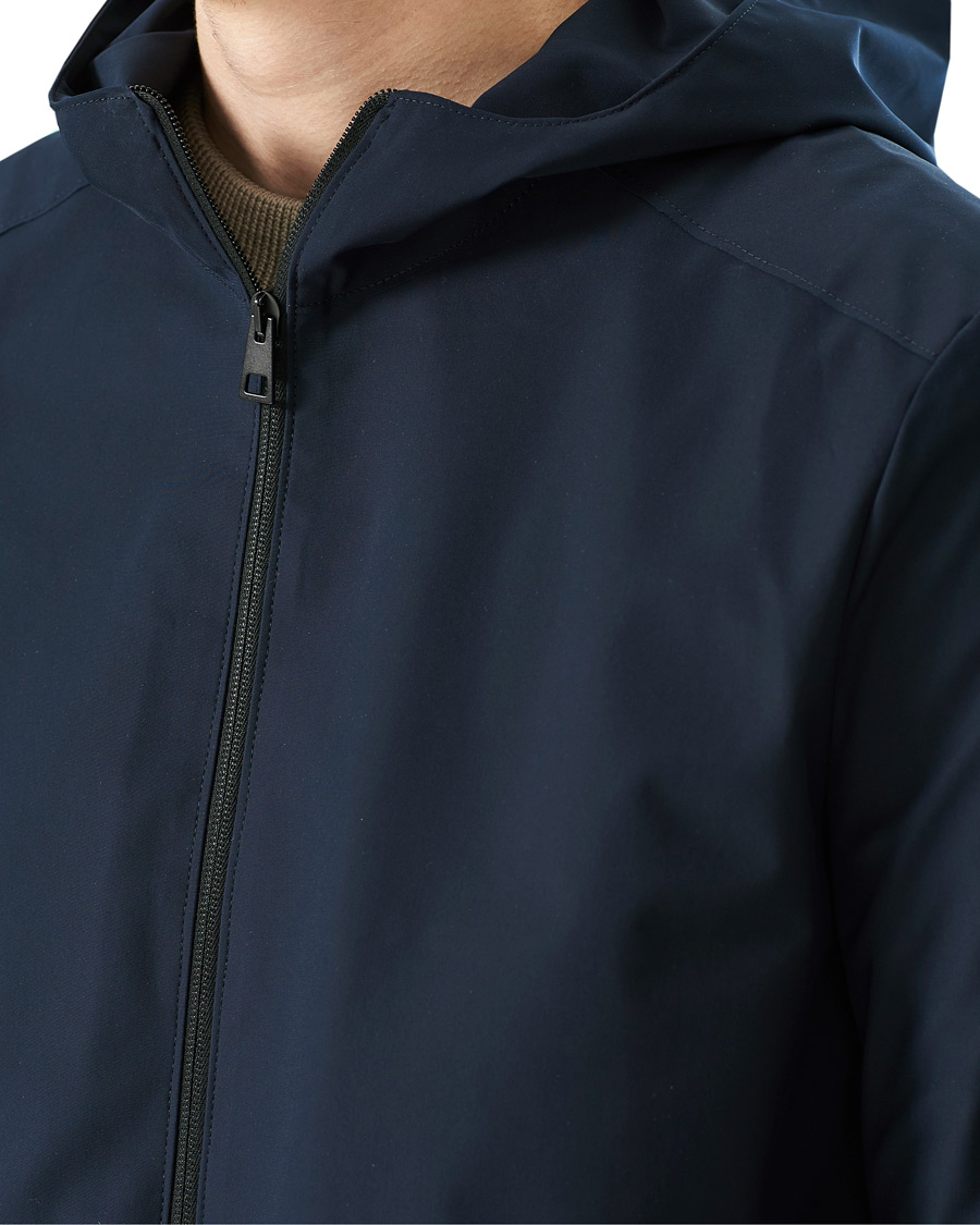 Herr | Jackor | Harris Wharf London | Light Technic Hooded Jacket Dark Blue