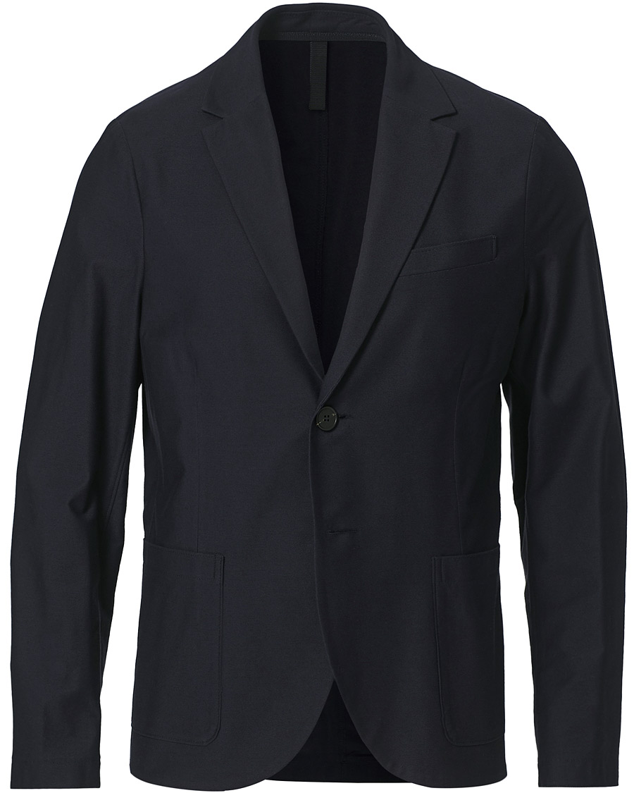 Herr | Kavajer | Harris Wharf London | Cotton Twill Blazer Dark Blue