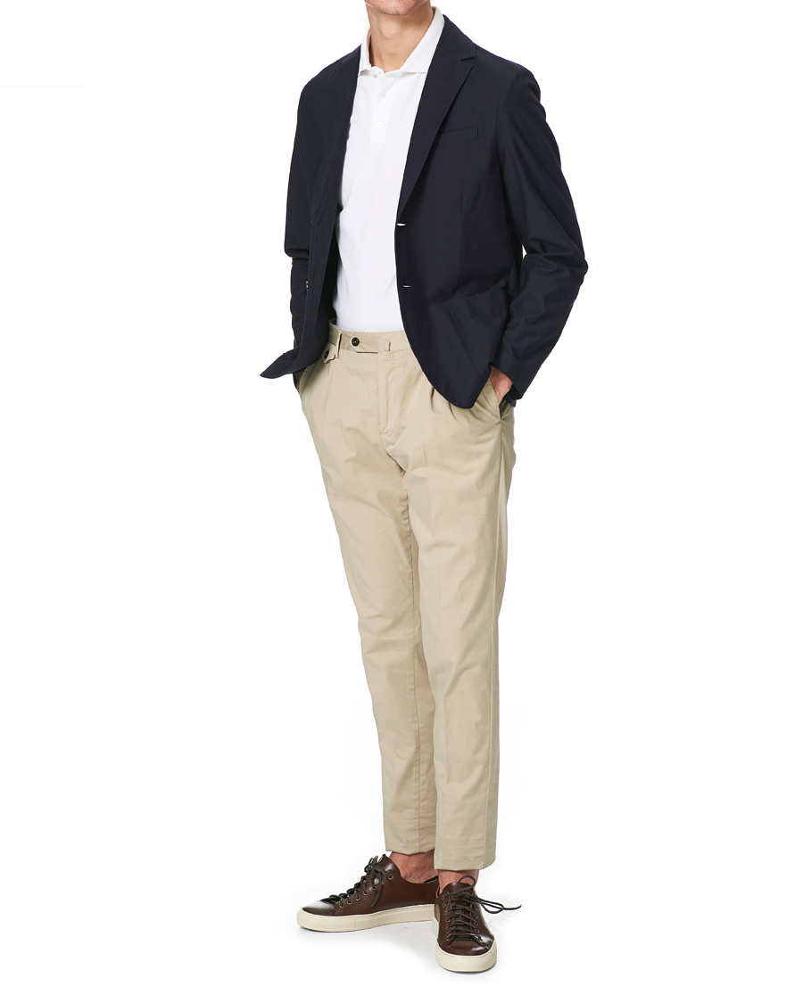 Herr | Kavajer | Harris Wharf London | Cotton Twill Blazer Dark Blue