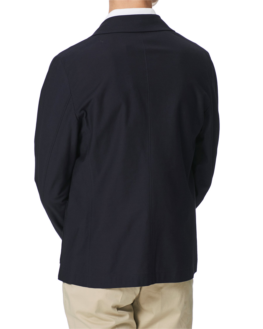 Herr | Kavajer | Harris Wharf London | Cotton Twill Blazer Dark Blue