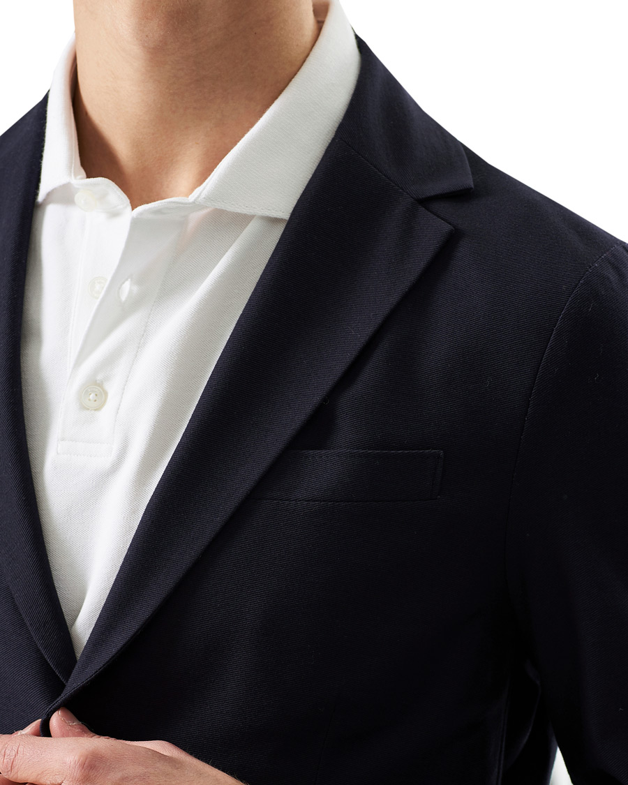 Herr | Kavajer | Harris Wharf London | Cotton Twill Blazer Dark Blue