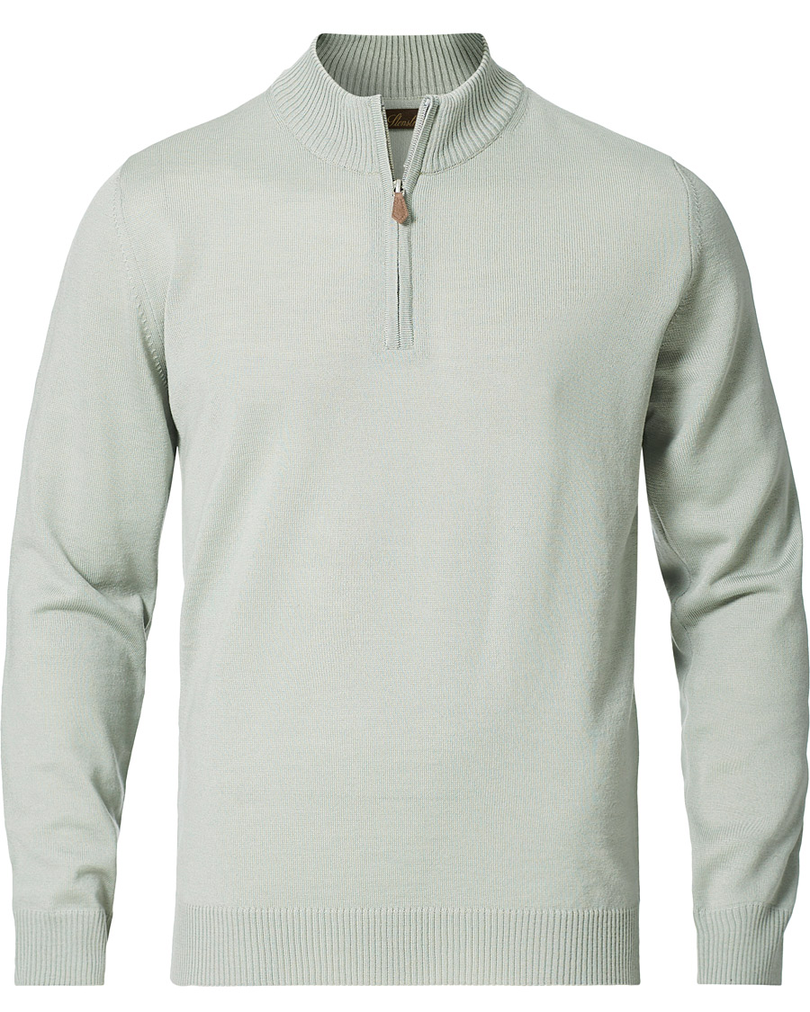 Herr | Tröjor | Stenströms | Merino Half Zip Pistachio