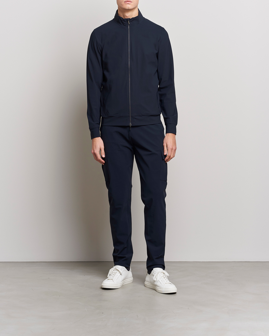 Herr | Byxor | Stenströms | Active Jersey Leisure Cargo Pants Navy