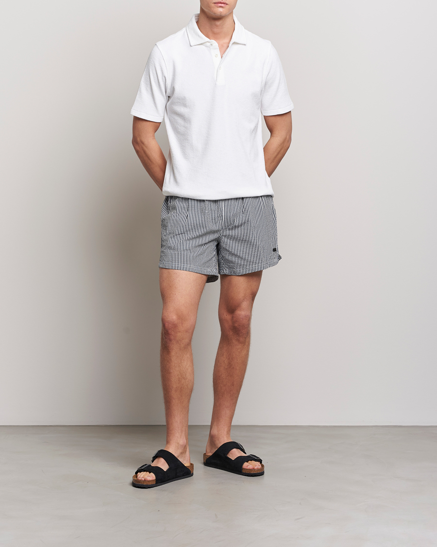 Herr | Pikéer | Stenströms | Terry Cotton Poloshirt White