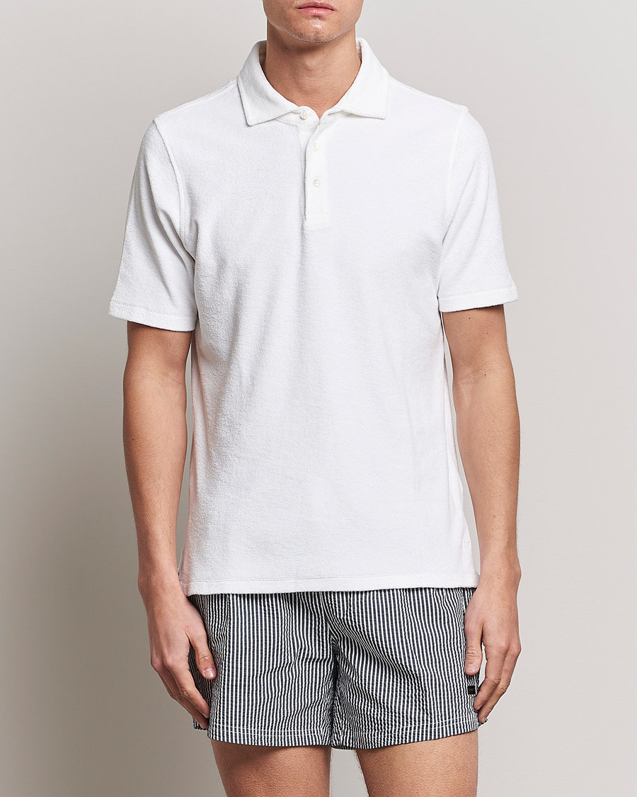 Herr |  | Stenströms | Terry Cotton Poloshirt White