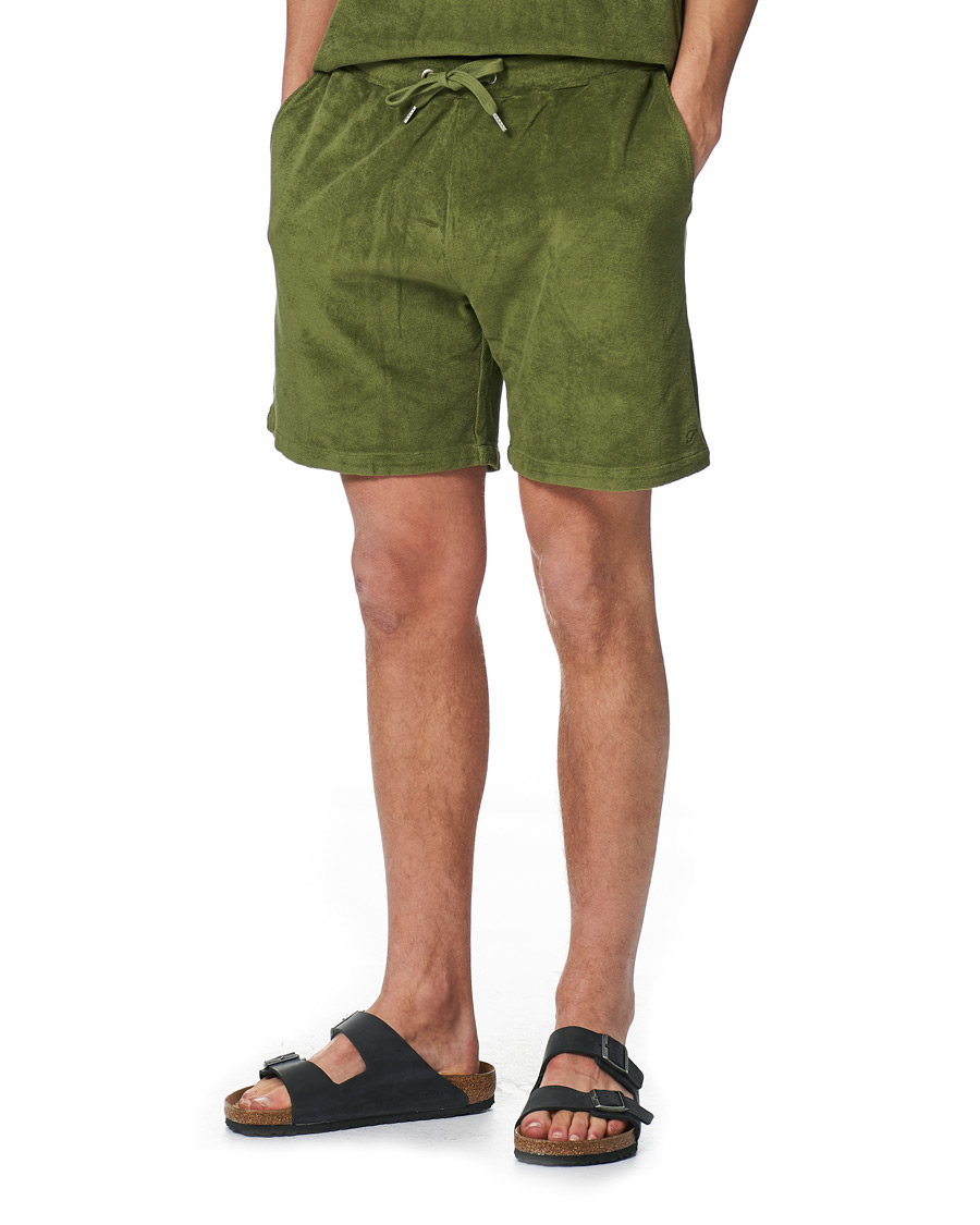 Herr | Shorts | Stenströms | Towelling Cotton Shorts Green