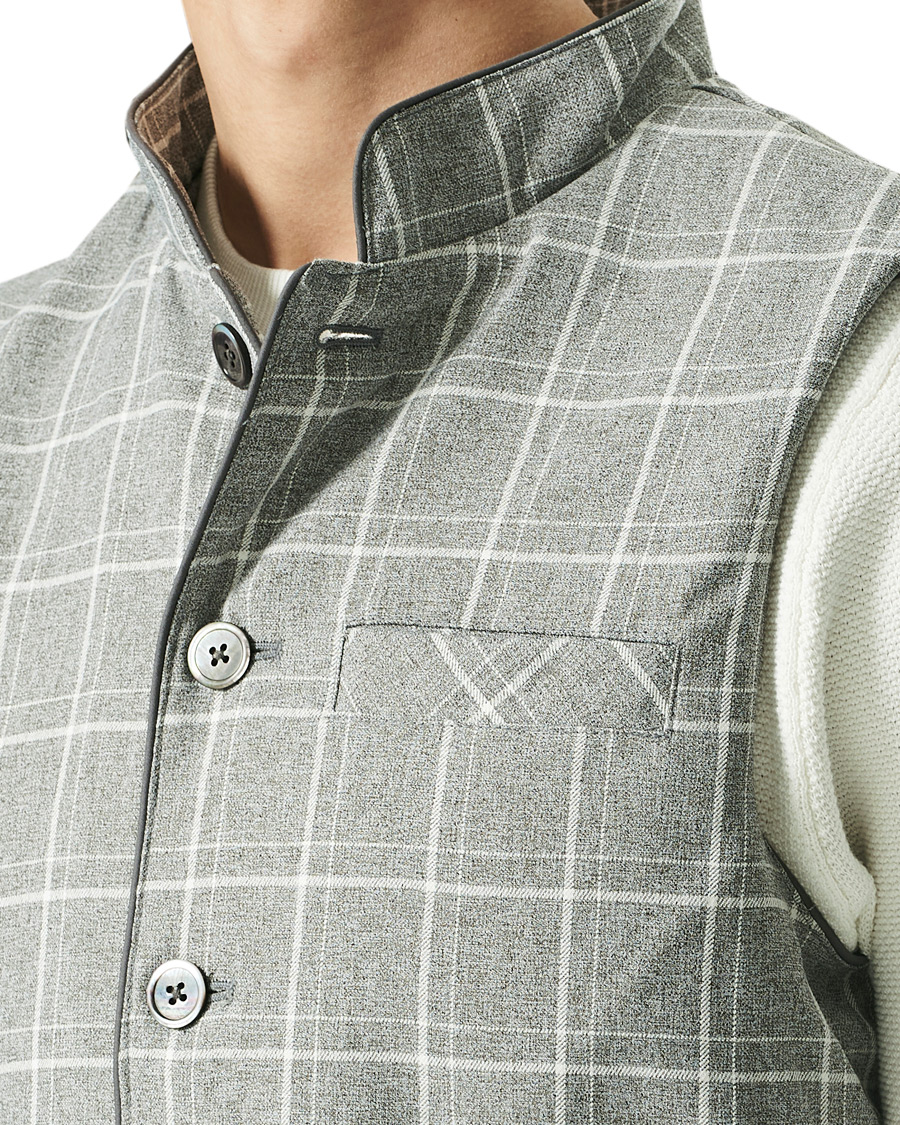 Herr | Jackor | Stenströms | Quilted Light Padded Vest Grey