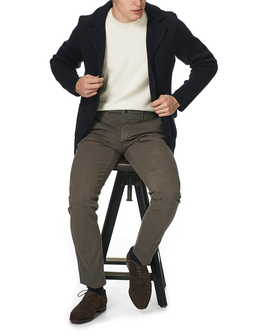 Herr | Kavajer | Stenströms | Milano Knitted Merino Blazer Navy