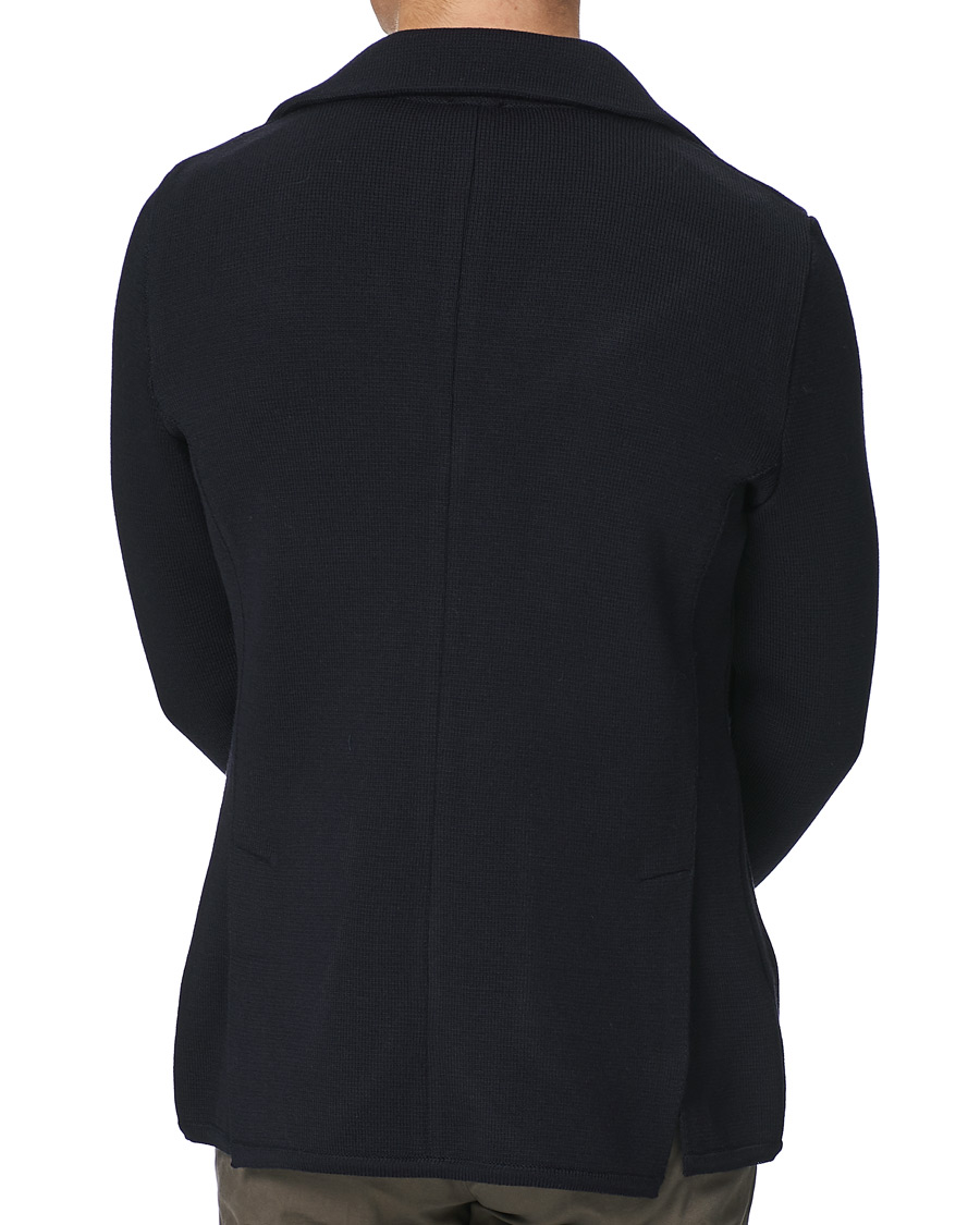 Herr | Kavajer | Stenströms | Milano Knitted Merino Blazer Navy
