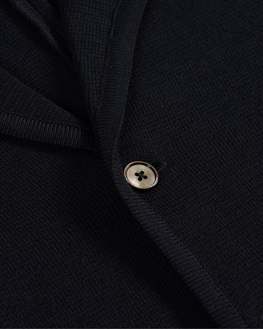 Herr | Kavajer | Stenströms | Milano Knitted Merino Blazer Navy
