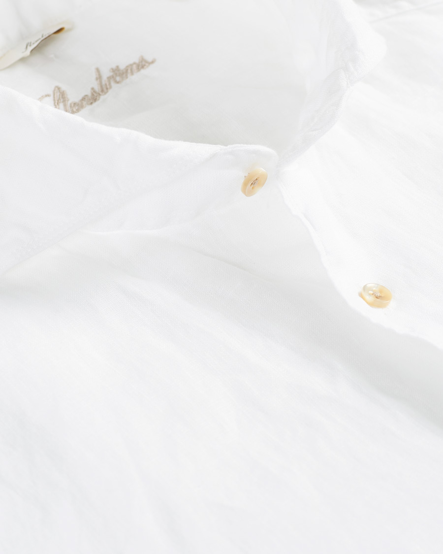 Herr | Skjortor | Stenströms | Slimline Cut Away Linen Shirt White