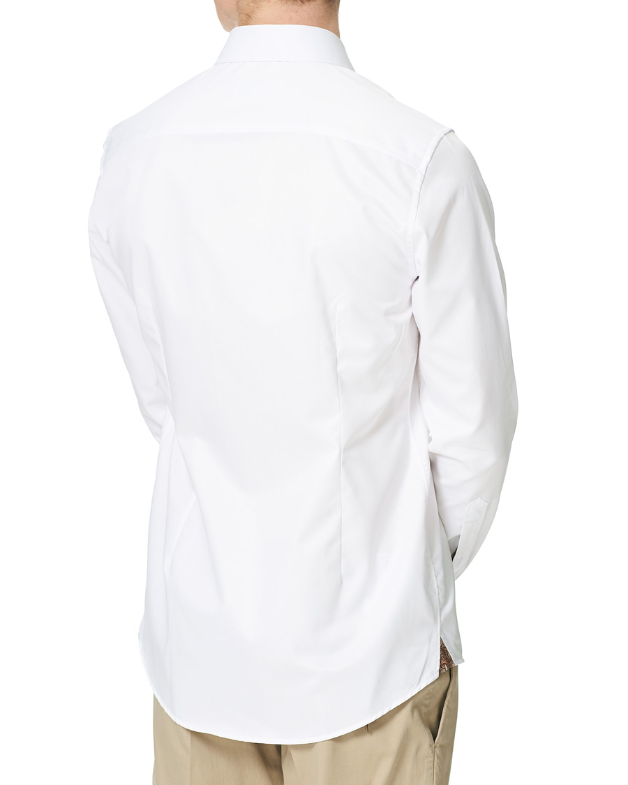 Herr | Skjortor | Stenströms | Slimline Paisley Contrast Shirt White
