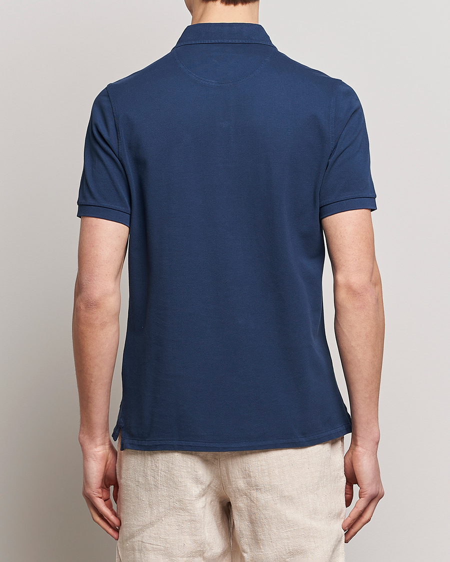 Herr | Pikéer | Stenströms | Pigment Dyed Cotton Polo Shirt Navy